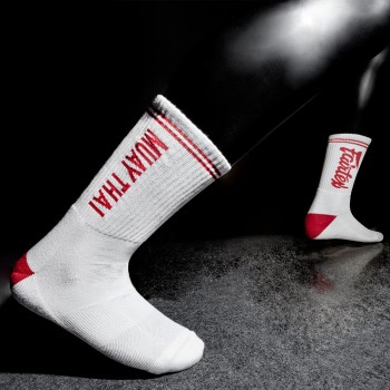 Fairtex SOCK1 Носки Dry-Fit Tech Бело-Красные